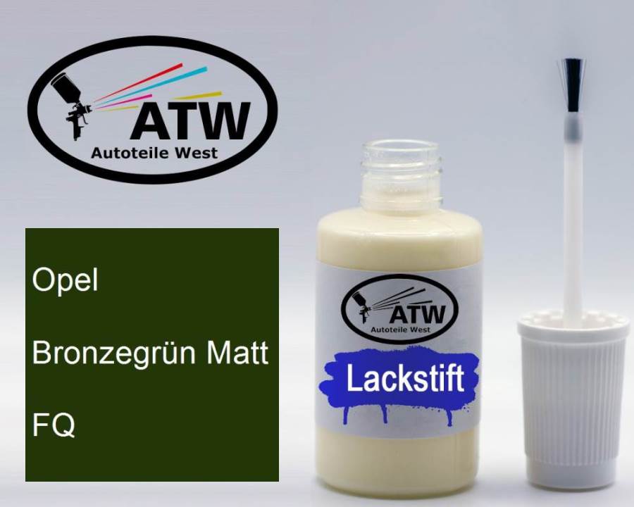 Opel, Bronzegrün Matt, FQ: 20ml Lackstift, von ATW Autoteile West.